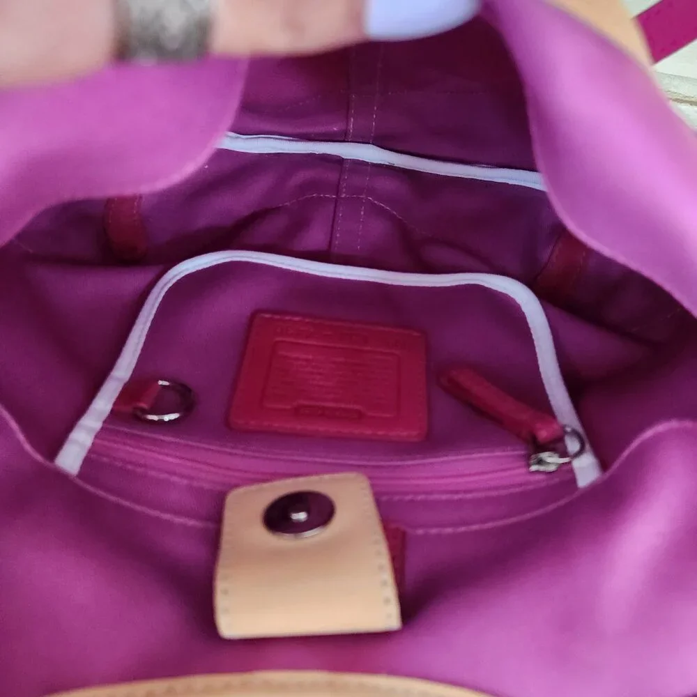 Euc Vintage Coach Soho Daisy Pink Handbag Satchel Purse